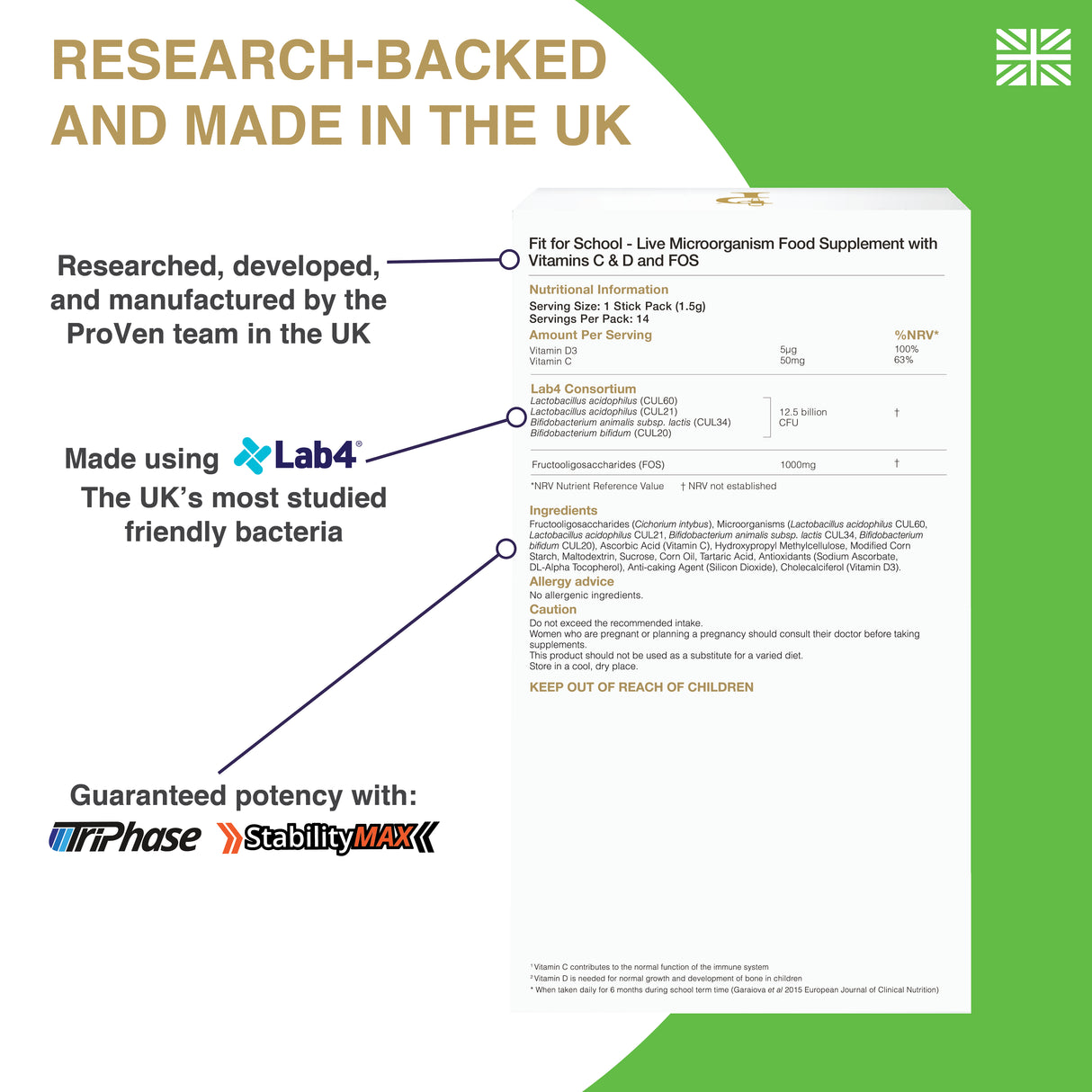 Fit for School Stick Packs