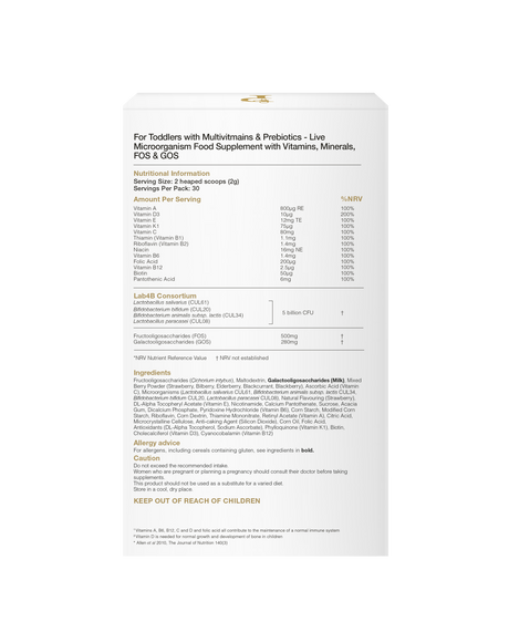For Toddlers with Multivitamins & Prebiotics